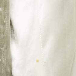 Pre Owned Balmain Grey Satin Bomber Jacket L