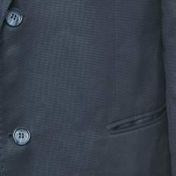 مملوكة مسبقًا بليزر بلمان مقاس كبير جدًا جدًا صوف مزيج كحلي مفرد الصدر