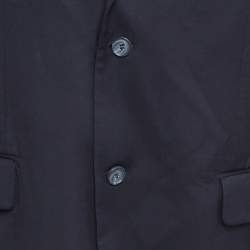 مملوكة مسبقًا بليزر بلمان مقاس كبير جدًا جدًا صوف مزيج كحلي مفرد الصدر