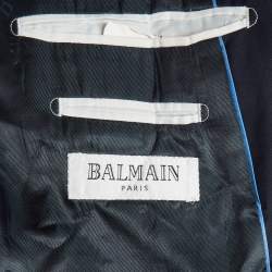 مملوكة مسبقًا بليزر بلمان مقاس كب ير جدًا جدًا صوف مزيج كحلي مفرد الصدر