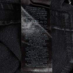 مملوكة مسبقًا Balmain Black Distressed Denim Ultra Skinny Jeans S/Waist 31"