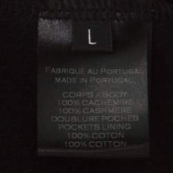 Balmain Black Cashmere Drawstring Jogger Pants L 