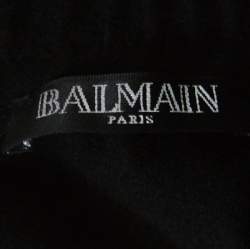 Balmain Black Cashmere Drawstring Jogger Pants L 