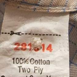 Pre Owned Balmain Off White Checked Herringbone Cotton Long Sleeve Shirt M