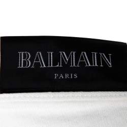 Pre Owned Balmain White Distressed Denim Slim Fit Jeans M