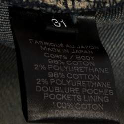 Balmain Blue Washed Out & Distressed Denim Biker Jeans S
