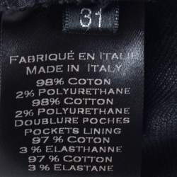 Pre Owned Balmain Black Denim Biker Jeans M