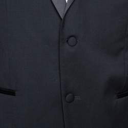 Balmain Black Wool Tuxedo Suit XXL
