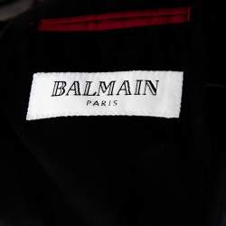Balmain Black Wool Tuxedo Suit XXL