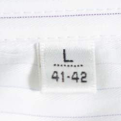 Pre Owned Balmain White Striped Cotton Button Front Slim Fit Two Ply Shirt L