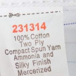 Pre Owned Balmain White Striped Cotton Button Front Slim Fit Two Ply Shirt L