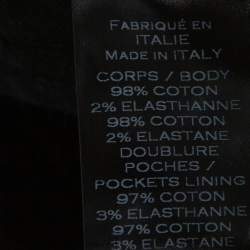 Pre Owned Balmain Black Denim Logo Embroidered Biker Jeans S