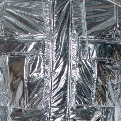 Pre Owned Balmain Metallic Synthetic Drawstring Hooded Jacket XS