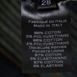 Pre Owned Balmain Navy Blue Denim Biker Jeans S