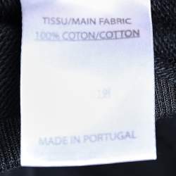 Pre Owned Balmain Black Logo Printed Cotton Crewneck Sweatshirt S