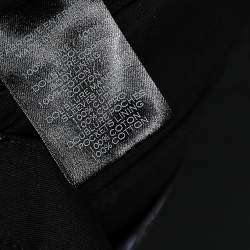 Pre Owned Balmain Black Wool Button Detail Double Breasted Jacket M