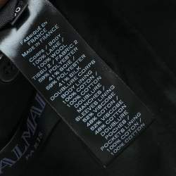Pre Owned Balmain Black Wool Satin Trim Spencer Blazer L