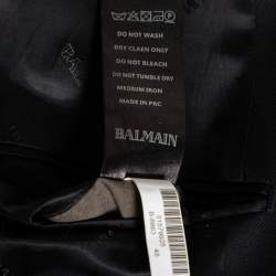 Pre Owned Balmain Black Wool Double Breasted Blazer M