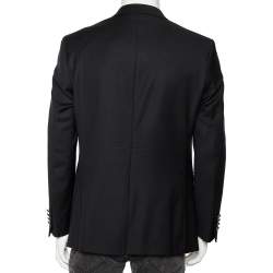 Pre Owned Balmain Black Wool Double Breasted Blazer M