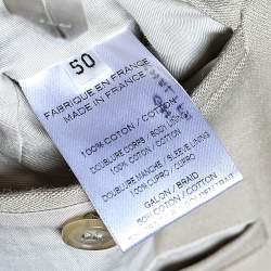 Pre Owned Balmain Cream Cotton Button Front Jacket L