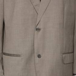Pre Owned Balmain Vintage Grey Wool Single Breasted Blazer XXXXL 