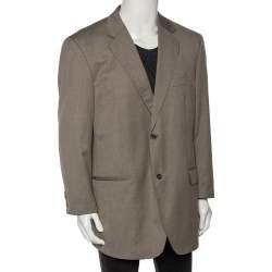 Pre Owned Balmain Vintage Grey Wool Single Breasted Blazer XXXXL 
