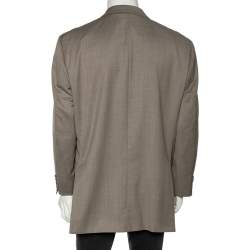 Pre Owned Balmain Vintage Grey Wool Single Breasted Blazer XXXXL 
