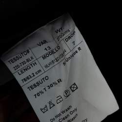 Pre Owned Balmain Black Satin Lapel Detailed Single Breasted Blazer L