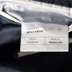 Pre Owned Balmain Blue Textured Single Breasted Slim Fit Blazer XL