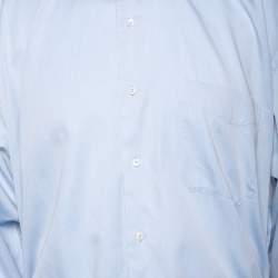 Pre Owned Balmain Blue Cotton button Front Shirt 3XL