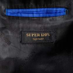 Balmain Black Wool Button Front Blazer L