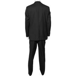 Balmain Vintage Charcoal Grey Wool Regular Fit Single Breasted Suit XXXL