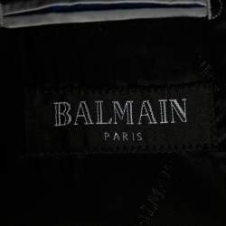 Balmain Vintage Charcoal Grey Wool Regular Fit Single Breasted Suit XXXL