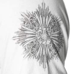 Pre Owned Balmain White Cotton Crew Neck Short Sleeve T-shirt XS