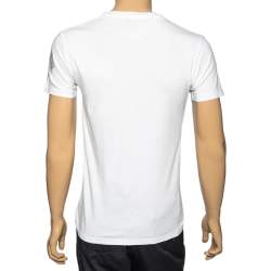Pre Owned Balmain White Cotton Crew Neck Short Sleeve T-shirt XS