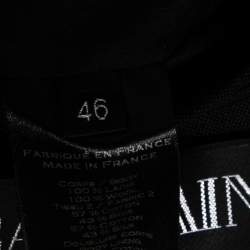 Balmain Black Wool Open Front Long Sleeve Blazer S
