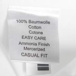 Pre Owned Balmain White Cotton Tiger Logo Embroidered Button Front Shirt XL