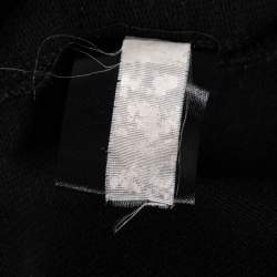 Pre Owned Balmain Black Logo Printed Cotton Crew Neck Long Sleeve Sweatshirt XL