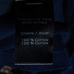 Pre Owned Balmain Black Dragon Printed Cotton Knit Distressed T-Shirt S