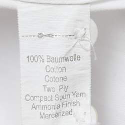 Pre Owned Balmain White Patterned Cotton Full Sleeve Shirt M