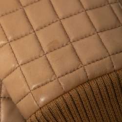 Balmain Beige Lambskin Leather Hooded Jacket 2XL