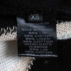 Pre Owned Balmain Black/Beige Knit Rip Detail Union Jack Sweater XS