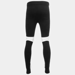 Pre Owned Balmain Black Cotton Contrast Detail Joggers XS