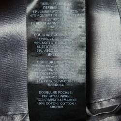 Pre Owned Balmain Grey Wool Open Front Blazer S