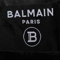 Pre Owned Balmain Navy Blue Pinstriped Wool Double Breasted Blazer L