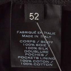 Balmain Black Silk Satin Tailored Tuxedo Pants XL