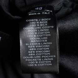 Pre Owned Balmain Black Silk Satin Double Breasted Blazer M