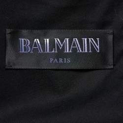 Balmain Black Wool Smoking Jacket L