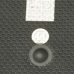 Pre Owned Balmain Red Monogram Embossed Leather Slide Sandals Size 44