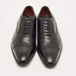 مملوكة مسبقًا حذاء بلمان مزين سير مونك واحد جلد نمط بروغي أسود مقاس 40